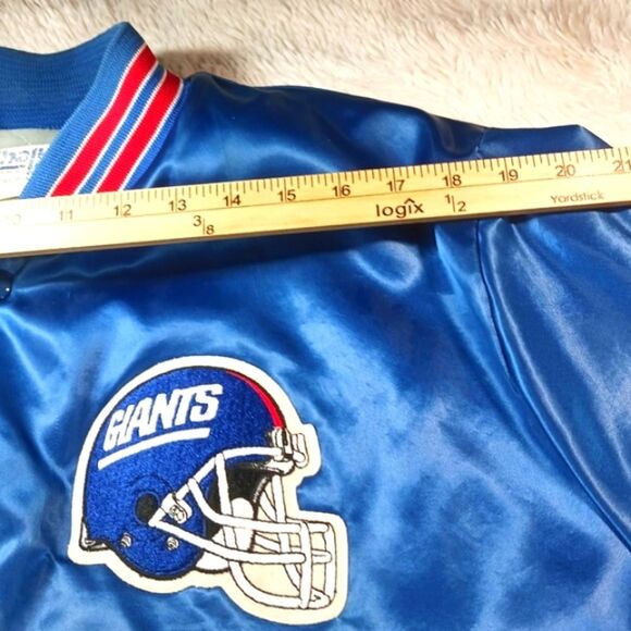 Chalkline Vintage NFL Satin Bomber Starter Jacket NY Giants Men's Large Blue.. - Picture 8 of 16